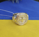 Печатка мальтійський хрест із срібла 925 проби