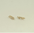 Сережки скрипковий ключ із срібла 925 проби