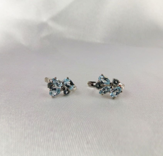 Сережки гілочка із срібла 925 проби