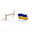 запонки прапор із срібла 925 проби
