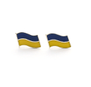 запонки прапор із срібла 925 проби