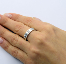 Тонка каблучка Bvlgari із срібла 925 проби
