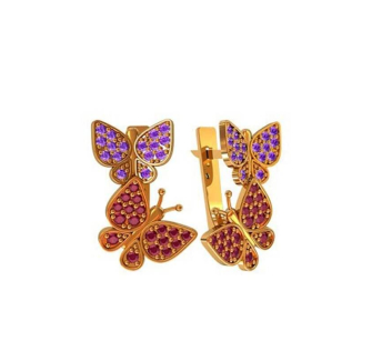 сережки метелики