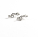 Сережки скрипковий ключ із срібла 925 проби