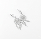 Серьги оберег ловец снов из серебра из серебра 925 пробы
