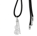 Серебряный кулон скрипка из серебра 925 пробы