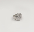 Каблучка з оберегом символ роду із срібла 925 проби