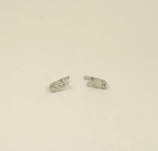 Сережки Love із срібла 925 проби