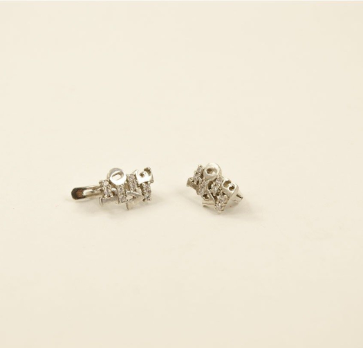 сережки Love із срібла 925 проби