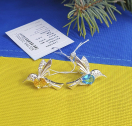 Пусети колібрі із срібла 925 проби
