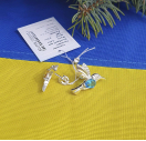 Пусети колібрі із срібла 925 проби