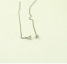 Сережки ланцюжки з фіанітом із срібла 925 проби