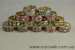 обручальные кольца с эмалью