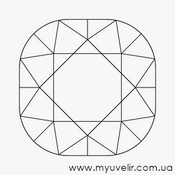 камнем Cushion