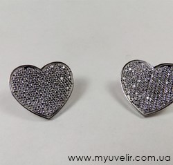Серьги сердца Tiffany